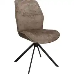 Budget Home Store Eetkamerstoel Odin zonder arm in stof Movie Taupe aanbieding