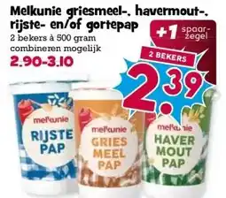 Boon`s Markt Melkunie griesmeel-, havermout-. rijste- en/of gortepap aanbieding