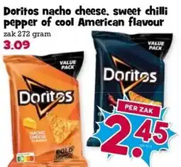 Boon`s Markt Doritos nacho cheese, sweet chilli pepper of cool American flavour aanbieding