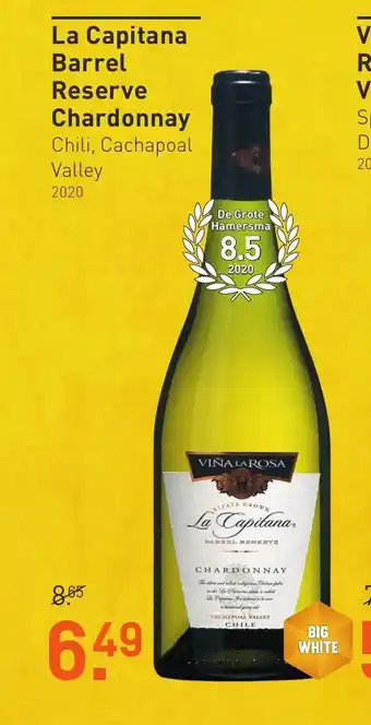 Gall & Gall La Capitana Barrel Reserve Chardonnay Chili, Cachapoal Valley 2020 aanbieding