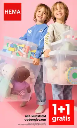 HEMA alle kunststof opbergboxen aanbieding