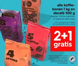 HEMA Alle Koffiebonen en Decafé aanbieding