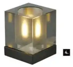 Karwei Karwei Tafellamp Silvijn Rookglas aanbieding