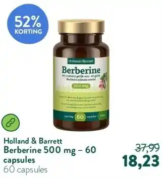 Holland & Barrett Berberine 500 mg – 60 capsules aanbieding