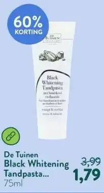 Holland & Barrett Black Whitening Tandpasta Houtskool + Fluoride aanbieding