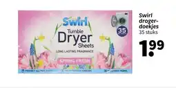Wibra Swirl droger- doekjes aanbieding