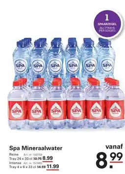 Sligro Spa Mineraalwater aanbieding