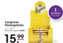 Sligro Langnese Honingsticks aanbieding