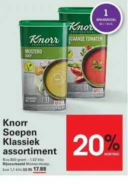 Sligro Knorr Soepen Klassiek assortiment aanbieding