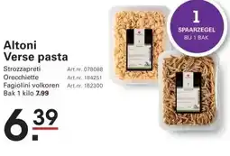 Sligro Altoni Verse pasta aanbieding