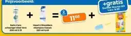 Trekpleister Satin Care scheergel Aloe Vera 200 ml en Head & Shoulders shampoo Classic 250 ml aanbieding
