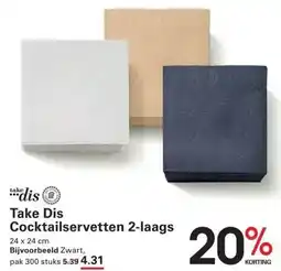 Sligro Take Dis Cocktailservetten 2-laags aanbieding