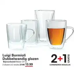 Sligro Luigi Bormioli Dubbelwandig glazen aanbieding
