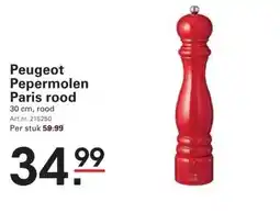 Sligro Peugeot Pepermolen Paris rood aanbieding