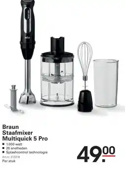 Sligro Braun Staafmixer Multiquick 5 Pro aanbieding