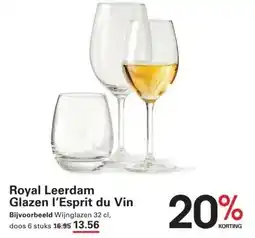 Sligro Royal Leerdam Glazen l'Esprit du Vin aanbieding