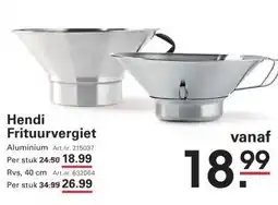 Sligro Hendi Frituurvergiet aanbieding