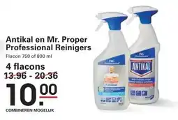 Sligro Antikal en Mr. Proper Professional Reinigers aanbieding