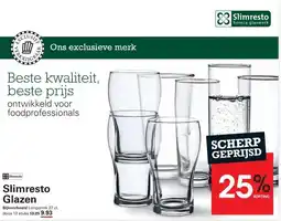 Sligro Slimresto Glazen aanbieding