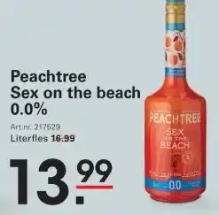 Sligro Peachtree Sex on the beach 0.0% aanbieding