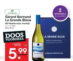 Sligro biologisch Gérard Bertrand La Grande Bleue aanbieding