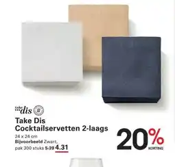 Sligro Take Dis Cocktailservetten 2-laags aanbieding