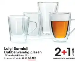 Sligro Luigi Bormioli Dubbelwandig glazen aanbieding