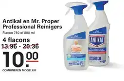 Sligro Antikal en Mr. Proper Professional Reinigers aanbieding