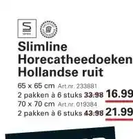 Sligro Slimline Horecatheedoeken Hollandse ruit aanbieding
