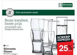 Sligro Slimresto Glazen aanbieding