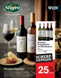 Sligro Bodegas Fuentespina en Montespina aanbieding