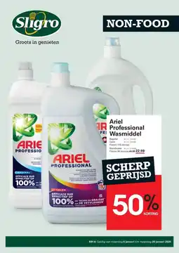 Sligro Ariel Professional FE Wasmiddel aanbieding
