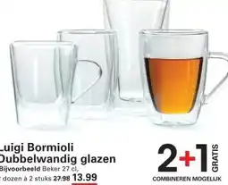 Sligro Luigi Bormioli Dubbelwandig glazen aanbieding