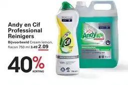 Sligro Andy en Cif Professional Reinigers aanbieding