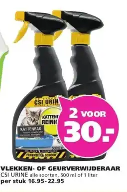 Ranzijn VLEKKEN- OF GEURVERWIJDERAAR CSI URINE aanbieding