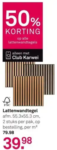 Karwei Lattenwandtegel aanbieding