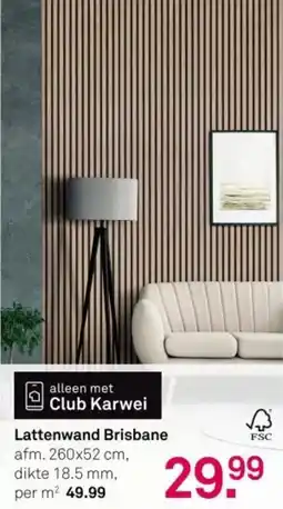 Karwei Lattenwand Brisbane aanbieding
