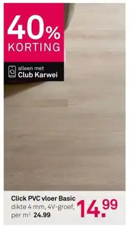 Karwei Click PVC vloer Basic aanbieding