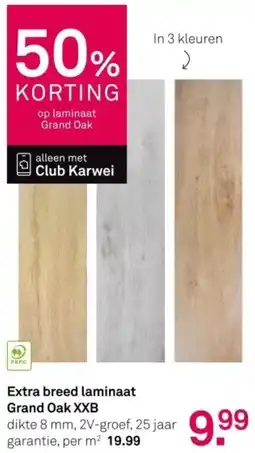 Karwei Extra breed laminaat Grand Oak XXB aanbieding