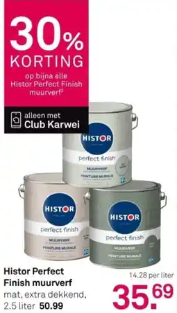 Karwei Histor Perfect Finish Muurverf aanbieding