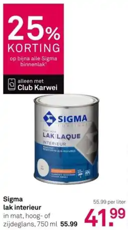 Karwei Sigma Lak Interieur aanbieding