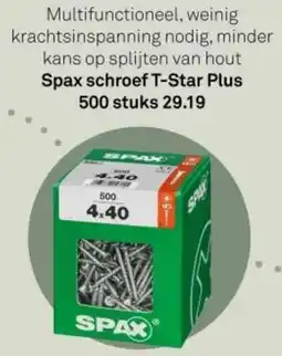 Karwei Spax Schroef T-Star Plus aanbieding