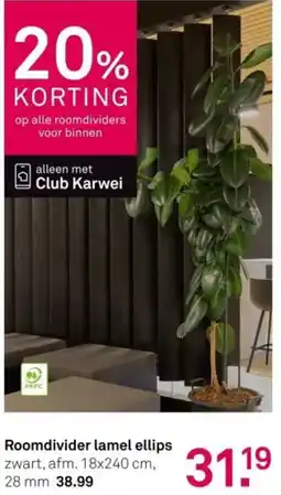 Karwei Roomdivider Lamel Ellips aanbieding