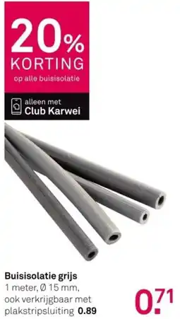 Karwei Buisisolatie Grijs aanbieding