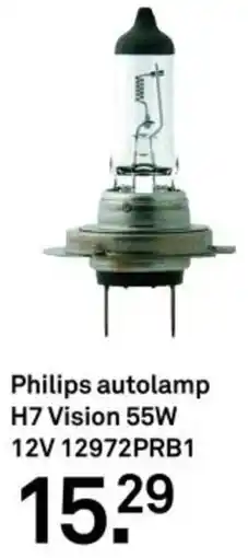 Karwei Philips autolamp H7 Vision 55W 12V 12972PRB1 aanbieding