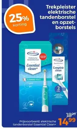 Trekpleister Trekpleister elektrische tandenborstel en opzet- borstels aanbieding