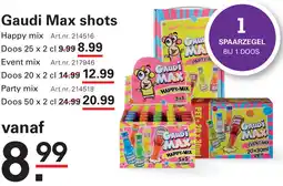 Sligro Gaudi Max shots aanbieding