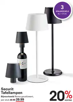 Sligro Securit Tafellampen aanbieding