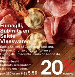 Sligro Fumaglli, Subirats en Salcis Vleeswaren aanbieding