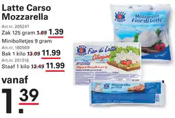 Sligro Latte Carso Mozzarella aanbieding